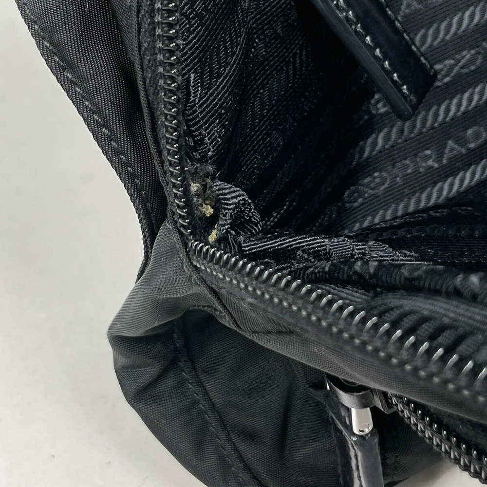 Prada Logo Plate Shoulder Bag Nero Black - Picture 5 of 7